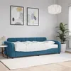 Image de vidaXL Lit de jour avec matelas bleu 90x200 cm velours 3196904