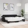Image de vidaXL Lit de jour avec lit gigogne noir 80x200 cm velours 3196926