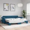 Image de vidaXL Lit de jour avec lit gigogne bleu 90x200 cm velours 3196928