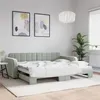 Image de vidaXL Lit de jour avec lit gigogne gris clair 90x200 cm velours 3196929