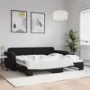 Image de vidaXL Slaapbank met onderschuifbed 90x200 cm fluweel zwart3196933