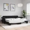 Image de vidaXL Lit de jour avec lit gigogne noir 90x190 cm velours 3196944