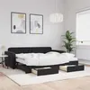 Image de Lit gigogne vidaxl 224 x 100 x 71 cm en velours de couleur