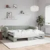 Image de vidaXL Slaapbank met onderschuifbed 90x200 cm fluweel lichtgrijs3197063