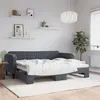 Image de vidaXL Lit de Jour avec Lit Gigogne, Canapé-lit, Lit d'Invité, Meuble de Chambre à Coucher Salle de Séjour, Moderne, Gris 3197064