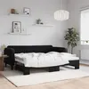 Image de vidaXL Slaapbank met onderschuifbed 90x200 cm fluweel zwart3197067