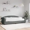 Image de vidaXL Slaapbank met matras 100x200 cm stof donkergrijs3197176