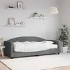 Image de vidaXL Lit de jour avec matelas gris foncé 90x190 cm tissu 3197181