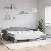Image de vidaXL Lit de jour avec lit gigogne gris clair 90x200 cm tissu 3197188