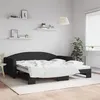 Image de vidaXL Slaapbank met onderschuifbed 100x200 cm stof zwart3197195
