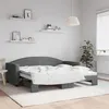 Image de vidaXL Slaapbank met onderschuifbed 90x190 cm stof donkergrijs3197199