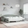 Image de Lit gigogne vidaxl 222 x 110 x 75 cm en velours sans sommier de couleur