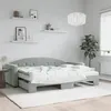 Image de vidaXL Lit de jour avec gigogne et matelas gris clair 80x200cm velours 3197318