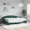 Image de vidaXL Slaapbank onderschuifbed matrassen 80x200cm fluweel donkergroen3197320
