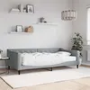 Image de Lit vidaxl 223 x 110 x 67 cm en tissu sommier a lattes de couleur