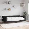 Image de vidaXL Lit de jour avec matelas noir 100x200 cm tissu 3197415