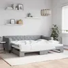 Image de vidaXL Slaapbank met onderschuifbed 90x200 cm stof lichtgrijs3197426