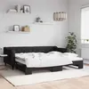 Image de vidaXL Lit de jour avec lit gigogne noir 90x200 cm tissu 3197428