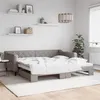 Image de vidaXL Lit de jour avec lit gigogne taupe 100x200 cm tissu 3197434