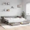 Image de vidaXL Lit de jour avec gigogne et tiroirs taupe 90x200 cm tissu 3197465
