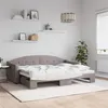 Image de vidaXL Slaapbank met onderschuifbed 80x200 cm stof taupe3197528