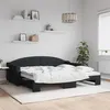 Image de vidaXL Lit de jour avec lit gigogne noir 90x200 cm tissu 3197532