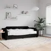 Image de vidaXL Slaapbank met matras 90x200 cm stof zwart3197618