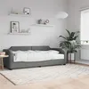 Image de vidaXL Slaapbank met matras 100x200 cm stof donkergrijs3197622