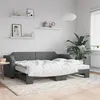 Image de vidaXL Slaapbank met onderschuifbed 80x200 cm stof donkergrijs3197630