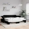 Image de vidaXL Slaapbank met onderschuifbed en matrassen 90x200 cm stof zwart3197654