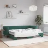 Image de vidaXL Lit de jour avec lit gigogne vert foncé 80x200 cm velours 3197766