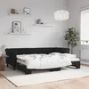Image de vidaXL Slaapbank met onderschuifbed 80x200 cm fluweel zwart3197768