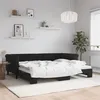 Image de vidaXL Slaapbank met onderschuifbed 90x200 cm fluweel zwart3197775