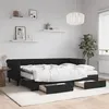 Image de vidaXL Slaapbank met onderschuifbed en lades 80x200 cm fluweel zwart3197840