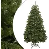Image de vidaXL Sapin de Noël artificiel à charnières avec support vert 210 cm 357780