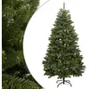 Image de vidaXL Sapin de Noël artificiel à charnières avec support vert 270 cm, arbre de Noël, arbre de Noël artificiel, ornement de Noël, décoration de Noël