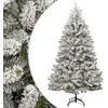 Image de vidaXL Sapin de Noël artificiel à charnières avec neige floquée 300 cm