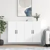 Image de vidaXL Armoires murales 2 pcs blanc bois d'ingénierie 3197889