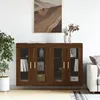 Image de vidaXL Armoires murales 2 pcs chêne marron bois d'ingénierie3197904