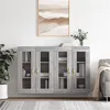 Image de vidaXL Armoires murales 2 pcs sonoma gris bois d'ingénierie3197927