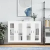 Image de vidaXL Armoires murales 2 pcs blanc bois d'ingénierie 3197953