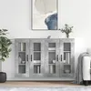 Image de vidaXL Armoires murales 2 pcs gris béton bois d'ingénierie