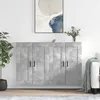 Image de Armoires murales 2 pcs gris béton bois d ingénierie