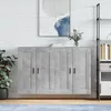 Image de vidaXL Armoires murales 2 pcs gris béton bois d'ingénierie 3198037