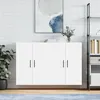 Image de Armoires murales 2 pcs blanc bois d ingénierie