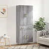 Image de vidaXL Hoge kast 69,5x34x180 cm bewerkt hout grijs sonoma eikenkleurig3198143