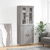 Image de vidaXL Buffet haut Sonoma gris 69,5x34x180 cm Bois d'ingénierie3198191