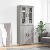 Image de vidaXL Hoge kast 69,5x34x180 cm bewerkt hout grijs sonoma eikenkleurig3198223