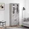 Image de vidaXL Buffet Haut, Armoire de Rangement avec Pieds, Meuble de Rangement, Organisateur Salon Salle de Séjour, Moderne, Sonoma Gris Bois d'Ingénierie