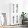 Image de vidaXL Buffet haut Blanc 69,5x34x180 cm Bois d'ingénierie 3198281